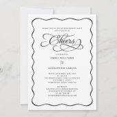 Cheers Wedding Engagement Party Wavy Lijst Kaart (Voorkant)