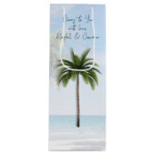 Cheers Wedding Guest Wine Bag Palmbomen Wijn Cadeautas (Voorkant)