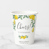 Cheers Wedding Lemons Tableware decor Papieren Bekers (Voorkant)