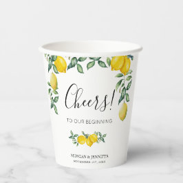 Cheers Wedding Lemons Tableware decor Papieren Bekers
