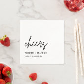 Cheers Wedding Party Rehearsal Dinner Napkins Servet (Insitu)