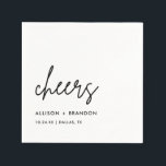 Cheers Wedding Party Rehearsal Dinner Napkins Servet<br><div class="desc">Cheers Wedding Party repesal Dinner Napkins Verloving Celebration Decorations</div>