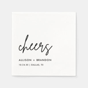 Cheers Wedding Party Rehearsal Dinner Napkins Servet