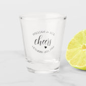 Cheers Wedding Shot Glass Glas (Voorkant)