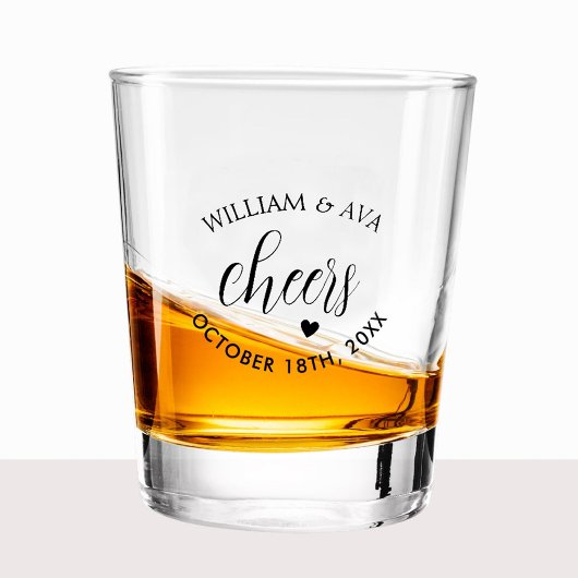 Cheers Wedding Shot Glass Glas
