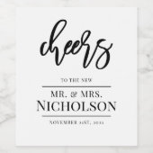Cheers Wedding Wijn Etiket (Enkel label)