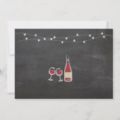 Cheers White Wine Birthday Drink Tasting Invite Kaart (Achterkant)