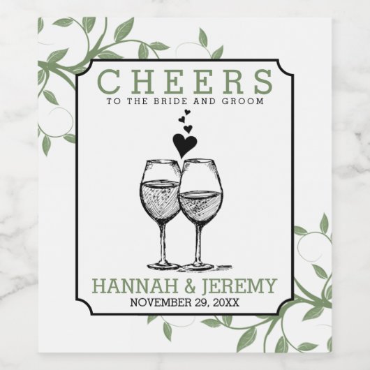 Cheers Wijnfles Etiket (Enkel label)