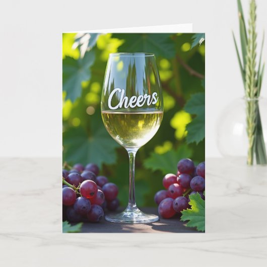 Cheers Wijnstok Viering Kaart (Voorkant)