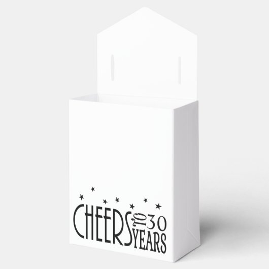 Cheers! Willekeurige leeftijd of jaren chique zwar Bedankdoosjes (Geopend)