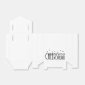 Cheers! Willekeurige leeftijd of jaren chique zwar Bedankdoosjes (Uitgevouwen)