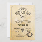 Cheers Wine Tasting Rustic Birthday Party Invite Kaart (Voorkant)