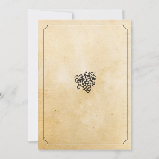 Cheers Wine Tasting Rustic Birthday Party Invite Kaart (Achterkant)