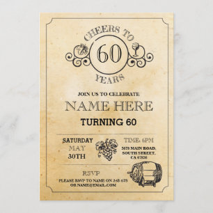 Cheers Wine Tasting Rustic Birthday Party Invite Kaart