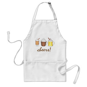 Cheers! Winter Drinken Egg Nog Rum KerstSchort Standaard Schort