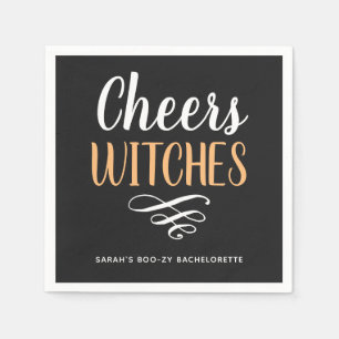 Cheers Witches Bachelorette Halloween Party Servet