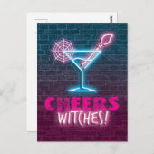 Cheers Witches! Funny Halloween Briefkaart (Voorkant / Achterkant)