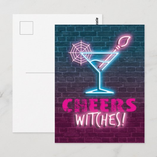Cheers Witches! Funny Halloween Briefkaart (Voorkant / Achterkant)