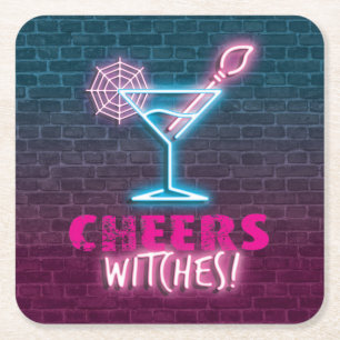 Cheers Witches Funny Halloween Paper Onderzetter