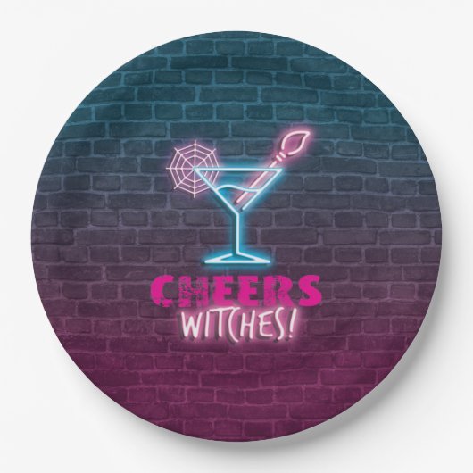 Cheers Witches Funny Halloween Papieren Bordje (Voorkant)