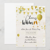 Cheers Witches Halloween Dames Partij uitnodiging (Voorkant / Achterkant)