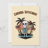 Cheers Witches Halloween Skeleton Kaart (Achterkant)