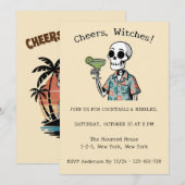 Cheers Witches Halloween Skeleton Kaart (Voorkant / Achterkant)