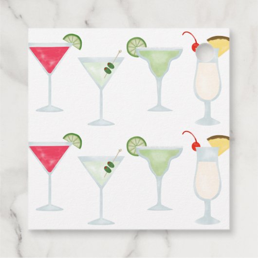 Cheers Y'all Cocktail Favor Gift Labels (Achterkant)