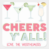Cheers Y'all Happy Hour Sticker (Voorkant)
