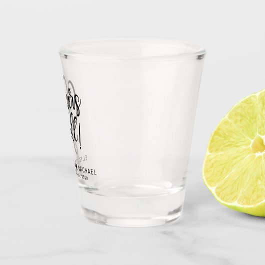 Cheers Y'All Wedding Shot Glas (Rechts)