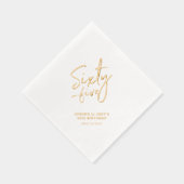 Cheers Zestig - vijf | Moderne 65ste verjaardag Folie Servetten (Rechts)