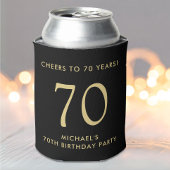 Cheers Zwart Goud 70ste Verjaardagsfeest Blikjeskoeler