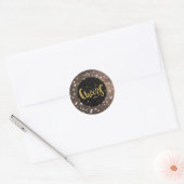 CHEERST Kerstmis nieuwe jaren met Silver Gold-Stip Ronde Sticker (Envelop)