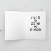 CHEERT OP UW 21ste BIRTHDAY Kaart (Binnen)