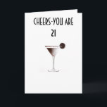 CHEERT OP UW 21ste BIRTHDAY Kaart<br><div class="desc">Wat een leuke manier om HAPPY 21st dit jaar te zeggen tegen je familielid,  vriend of medewerker!</div>
