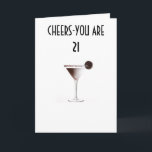 CHEERT OP UW 21ste BIRTHDAY Kaart<br><div class="desc">Wat een leuke manier om HAPPY 21st dit jaar te zeggen tegen je familielid,  vriend of medewerker!</div>