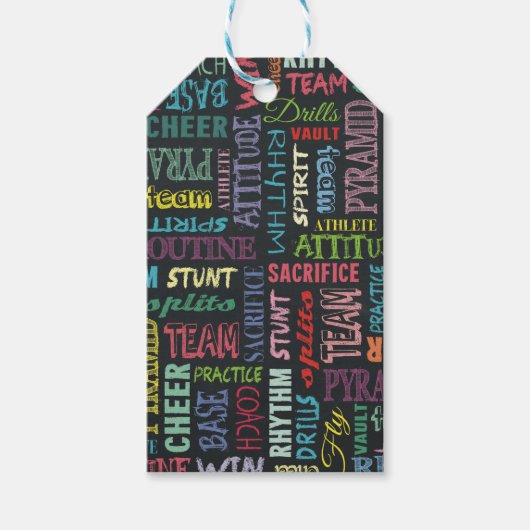 Cheertermen op het schoolbord cadeaulabel (Voorkant)