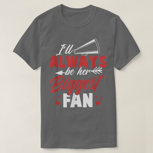 CheerWomen zal altijd haar grootste fan zijn Cheer T-shirt (Design voorkant)