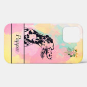 Cheery Abstract Inked Dalmatian Dog iPhone 12 Hoes (Achterkant (horizontaal))