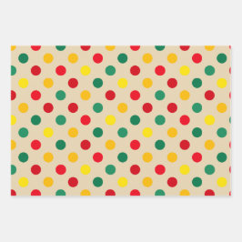 Cheery All-Age Polka Dot and Stripes Inpakpapier Vel