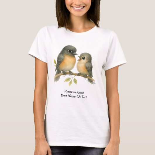Cheery American Robin T-shirt (Voorkant)