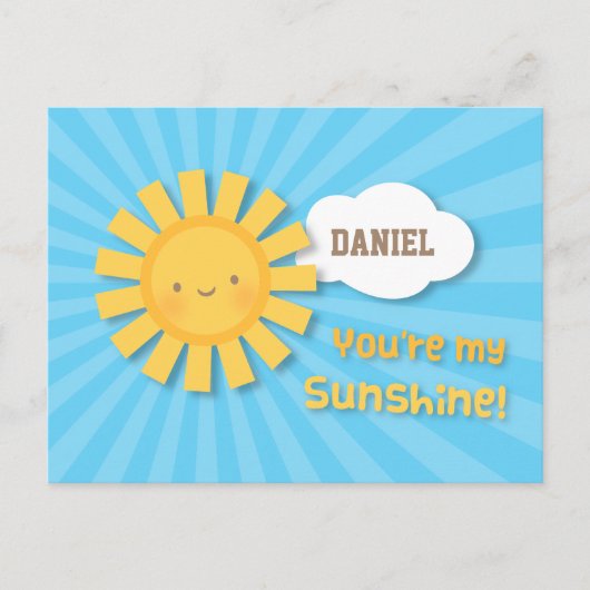 Cheery and Bright You are My Sunshine Greeting Briefkaart (Voorkant)