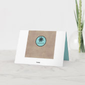 Cheery Aqua/Neutral Floral Kaart (Achterkant)
