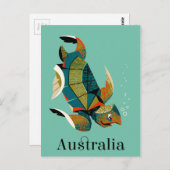 Cheery Australian Zee Turtle Briefkaart (Voorkant / Achterkant)