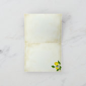 Cheery Birthday Waterverf Lemons and Flowers Kaart (Binnen)