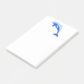 Cheery Blue Jumping Dolfijn Ocean Cartoon Post-it® Notes (Schuin)