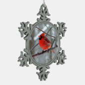 Cheery Cardinal Snowflake Ornament (Links)