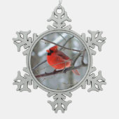 Cheery Cardinal Snowflake Ornament (Voorkant)