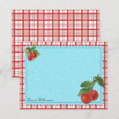 Cheery Cherry - Aangepaste platte notitiekaarten Notitiekaartje (Voorkant / Achterkant)