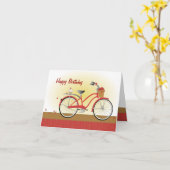 Cheery Cherry Bicycle Kaart (Gele Bloem)